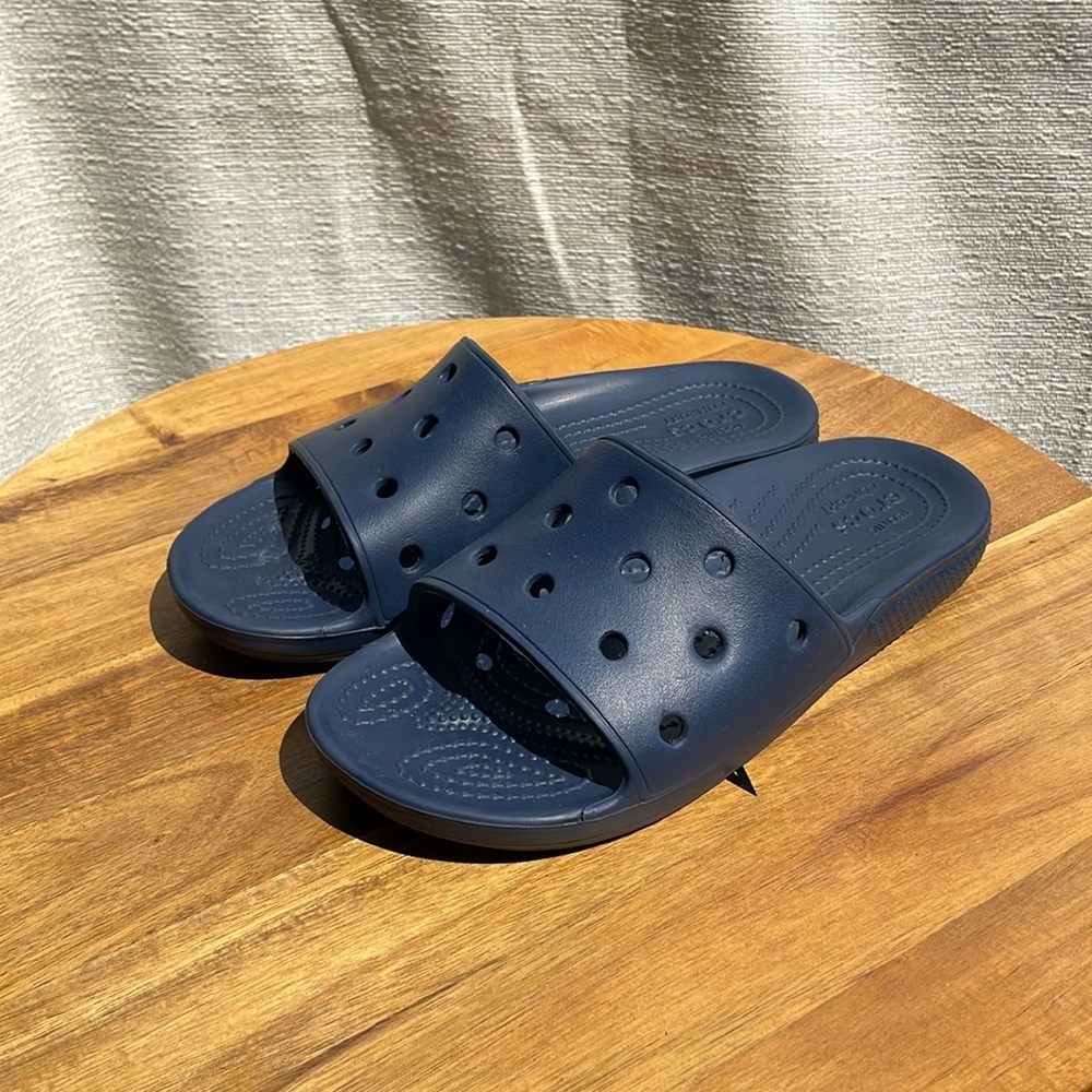 Crocs Classic Slide Sandals Navy Blue W7 M5